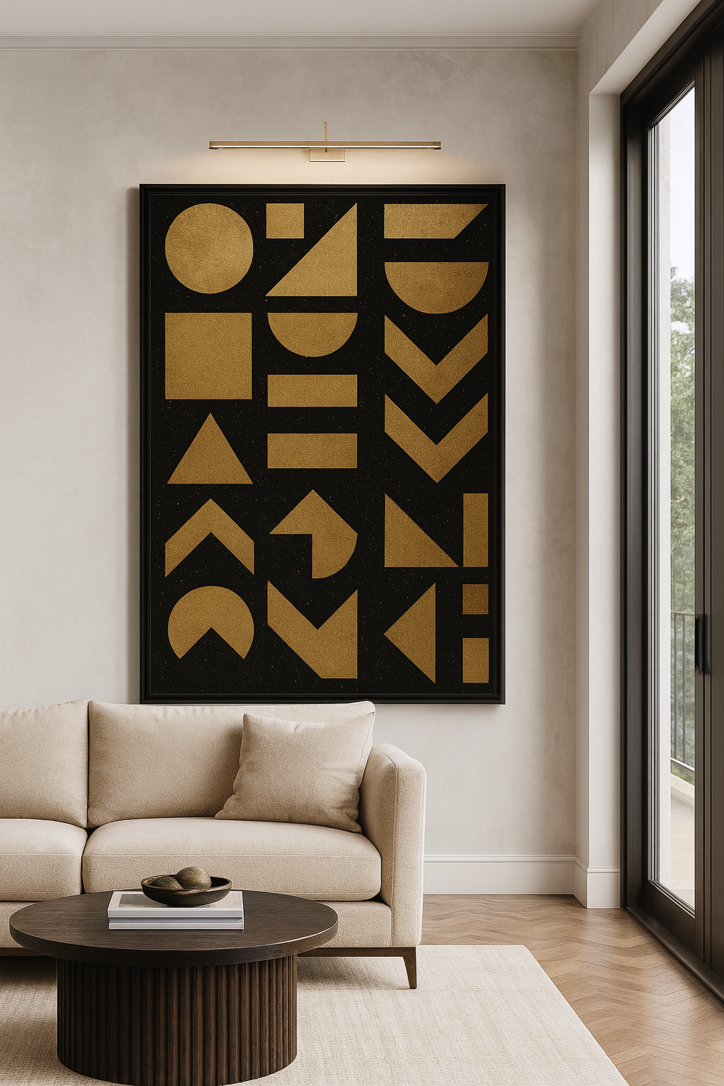 Golden Language — Abstract Geometric Fine Art Print (Limited Edition)