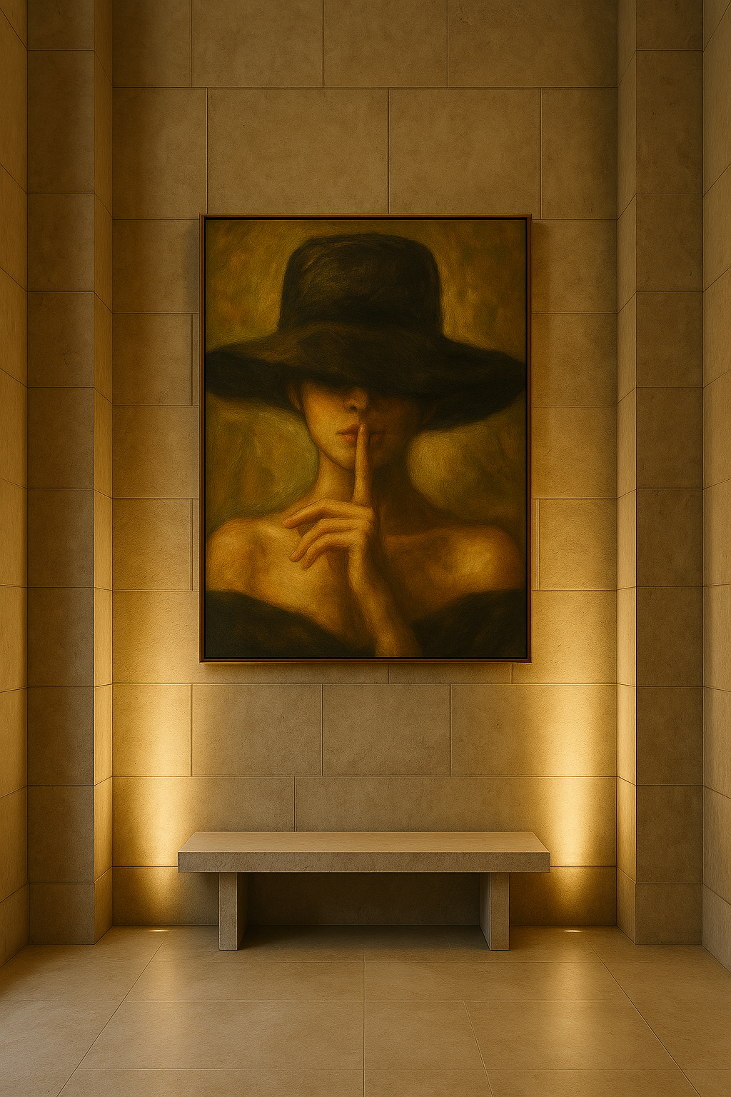 Silent Vow — Gilded Noir Portrait