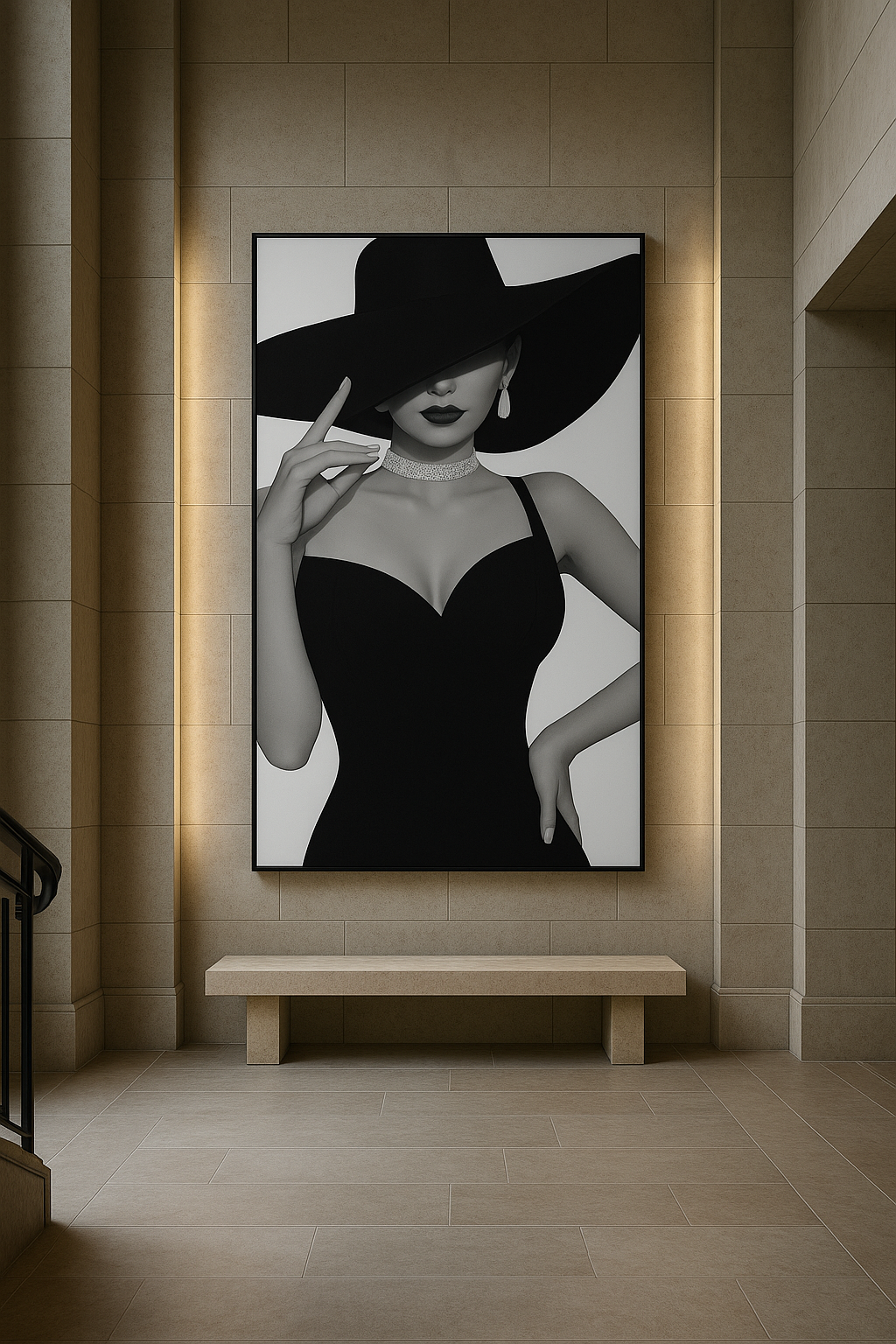Veiled Allure — Noir Elegance in Black & White