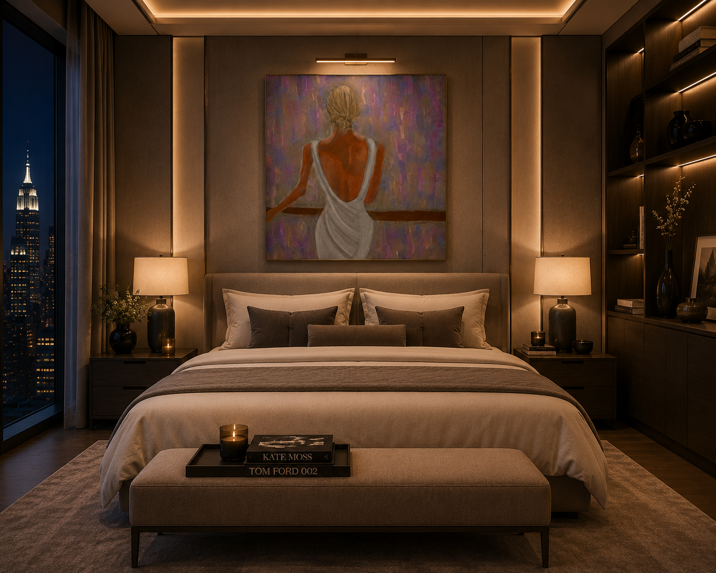 Lavender Afterglow — Elegant Figure Wall Art