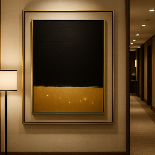 Obsidian Ember – Dark Abstract with Warm Accents