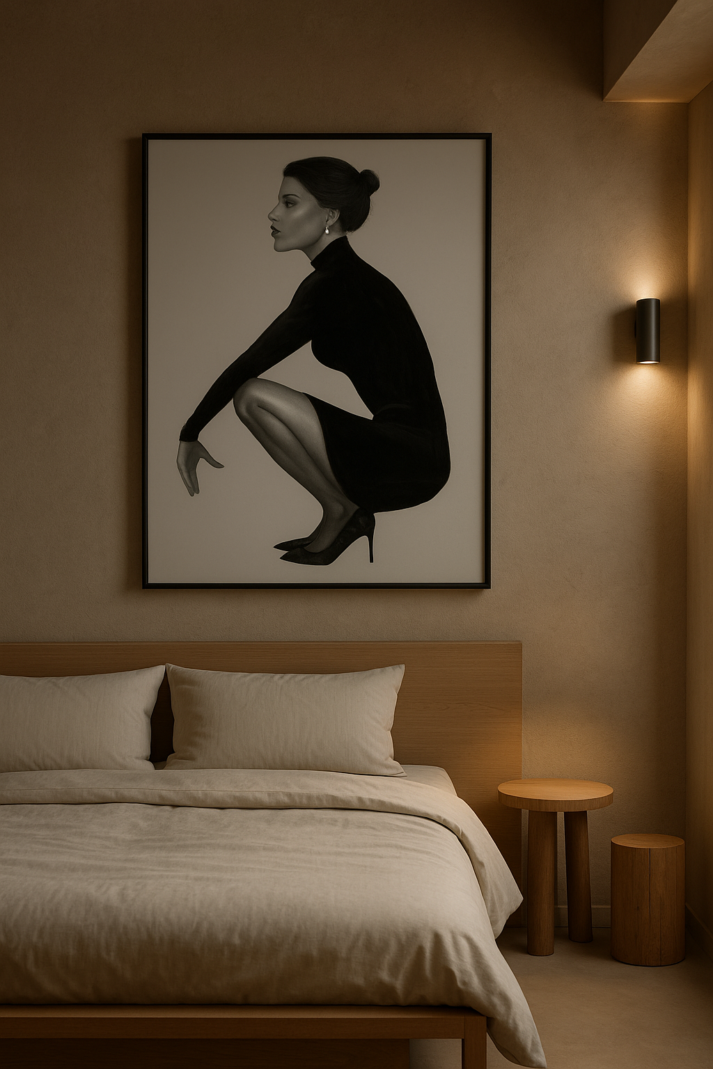 Poise in Silence — Sculptural Noir Study