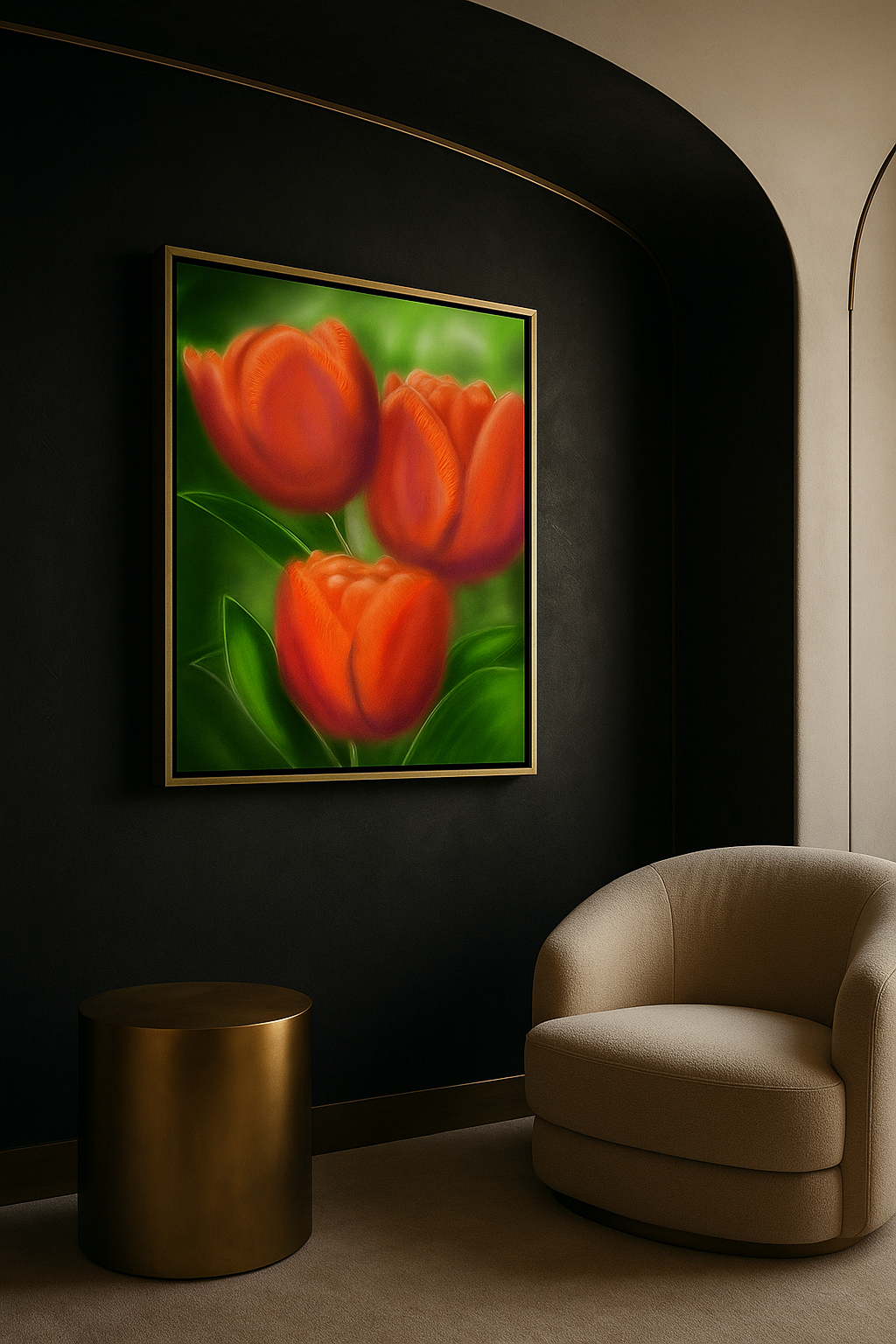 Scarlet Whisper — Limited Edition Impressionist Floral Fine Art