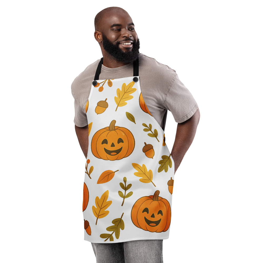 Luxury Apron and Luxury Cloth Pumpkin Fall Bundle Set