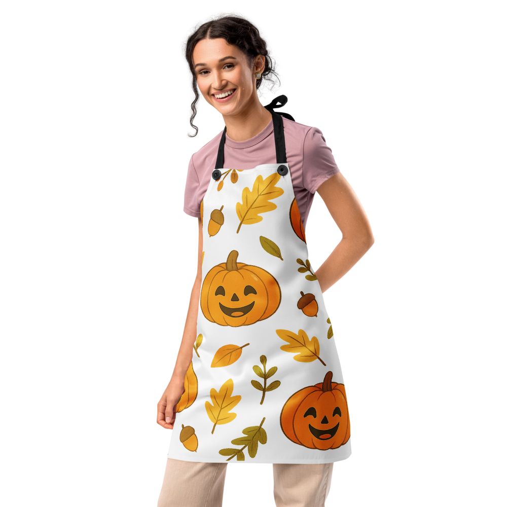 Luxury Apron and Luxury Cloth Pumpkin Fall Bundle Set
