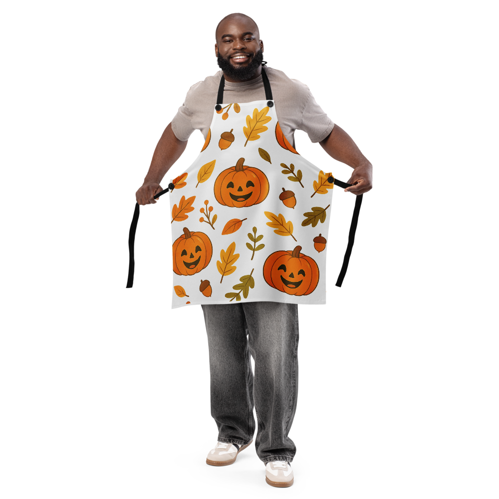 Luxury Apron and Luxury Cloth Pumpkin Fall Bundle Set
