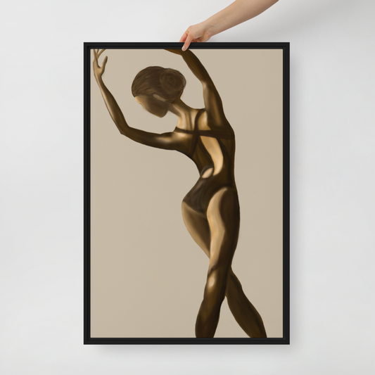 Golden Ballerina Fine Art Print