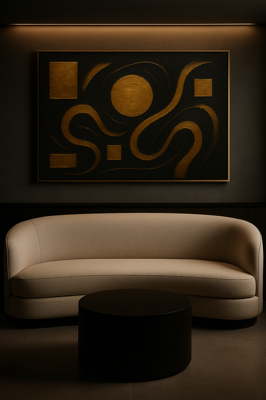 “Gilded Harmony” — Limited Edition Abstract Gold Fine Art