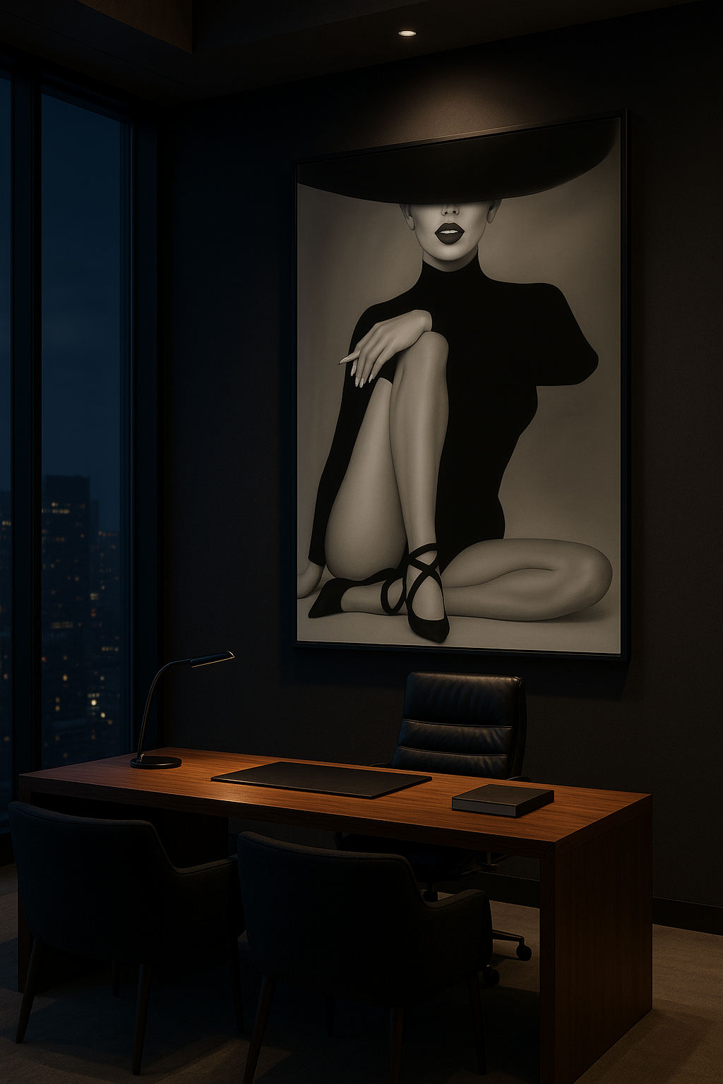 Nocturne Muse — Sculptural Noir Figure Study