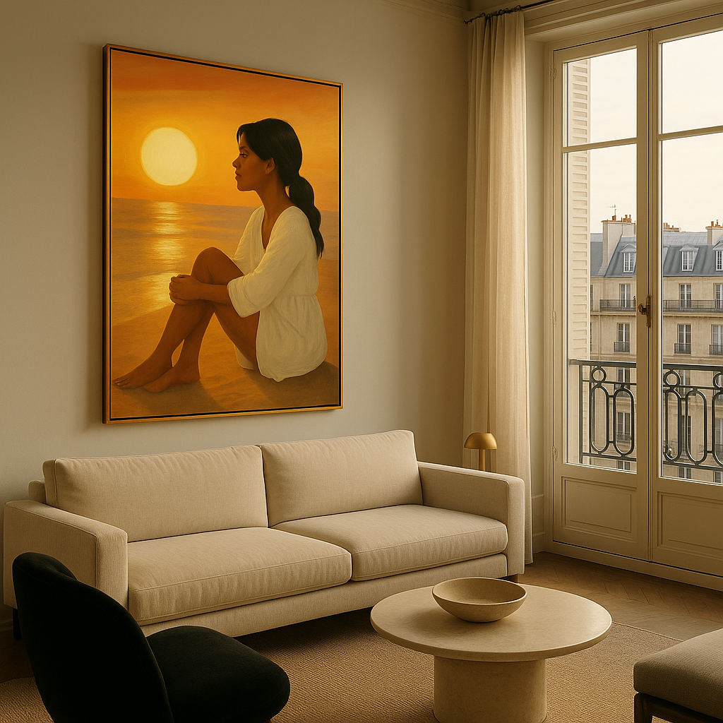 Golden Hour Reverie — Coastal Stillness in Light