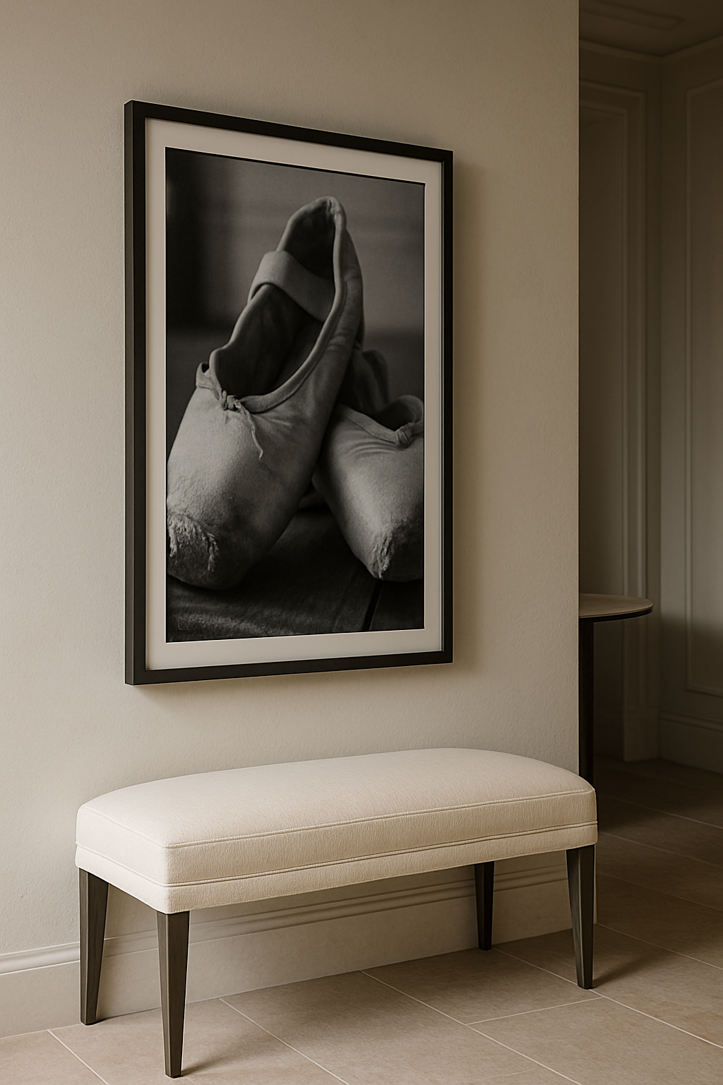 Endure — Worn Ballet Slippers in Monochrome Stillness