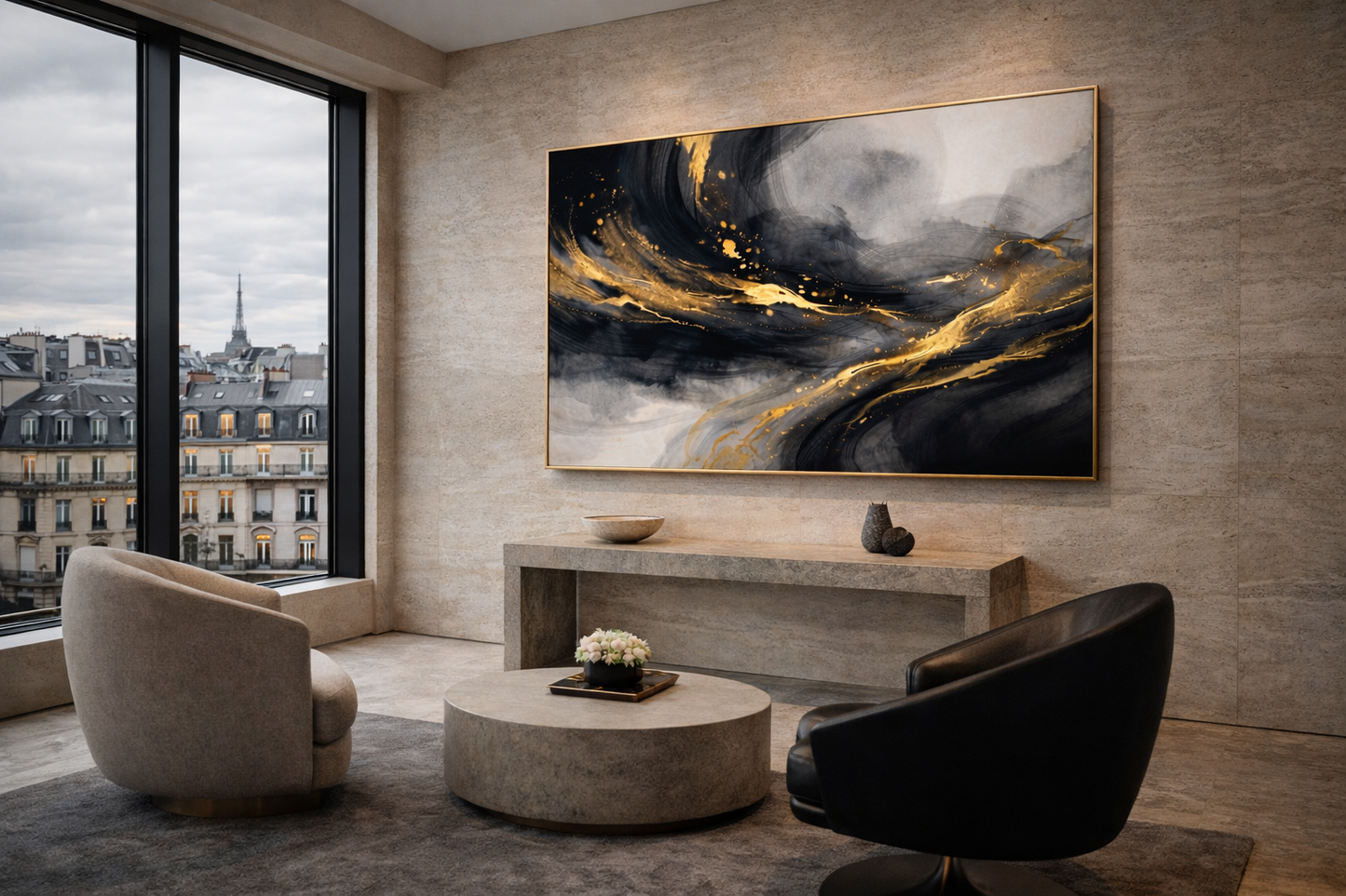 Nocturne in Gold — Limited Edition Abstract Canvas