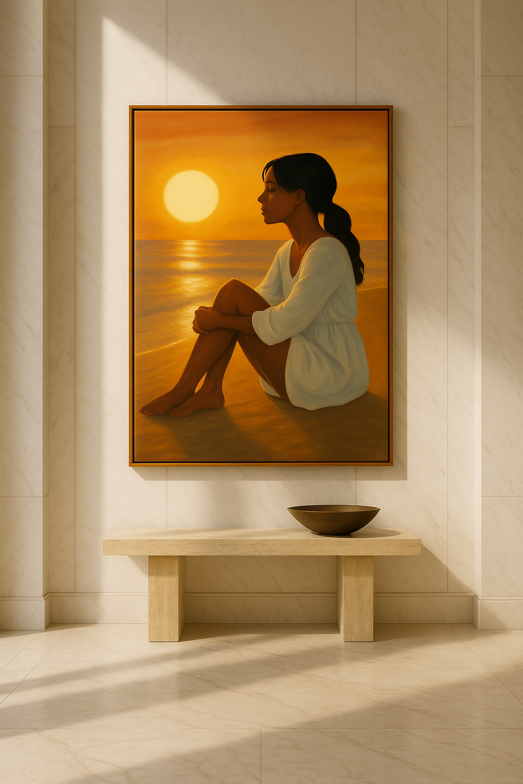 Golden Hour Reverie — Coastal Stillness in Light