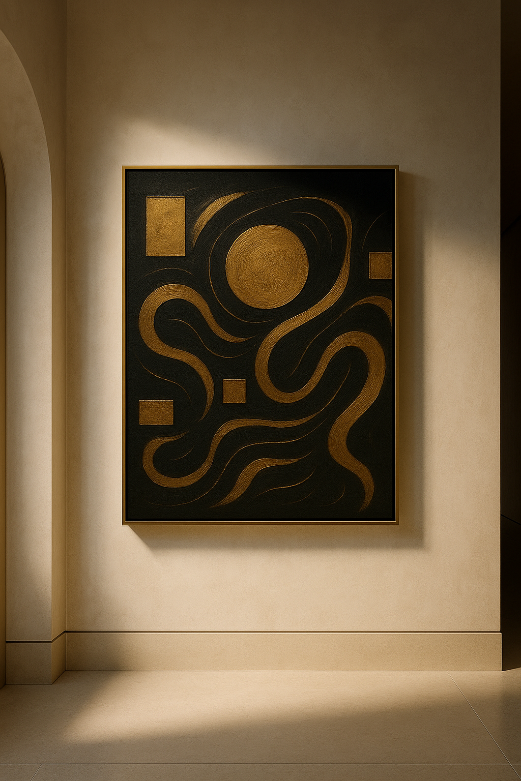 “Gilded Harmony” — Limited Edition Abstract Gold Fine Art