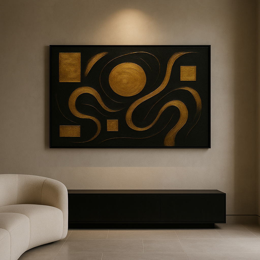 “Gilded Harmony” — Limited Edition Abstract Gold Fine Art
