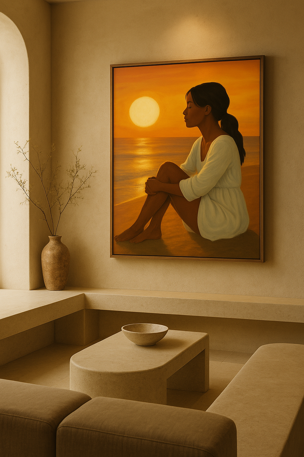 Golden Hour Reverie — Coastal Stillness in Light