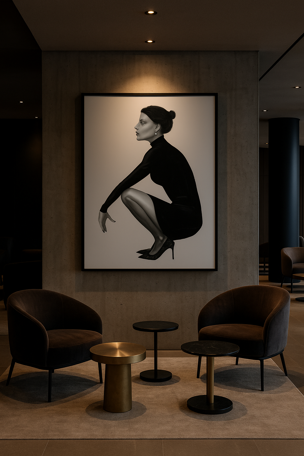 Poise in Silence — Sculptural Noir Study