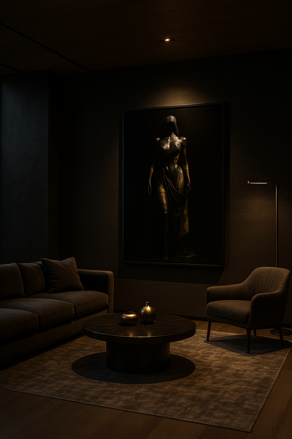 “Gilded Veil” — Limited Edition Black & Gold Fine Art