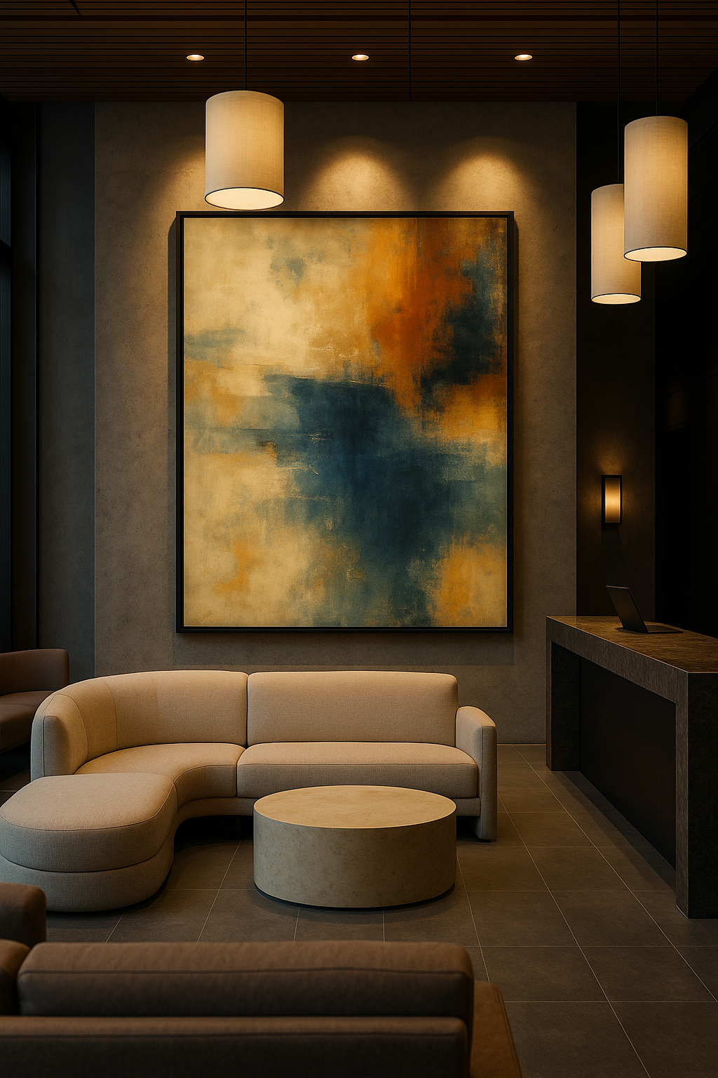 Golden Drift — Coastal Abstract in Quiet Motion