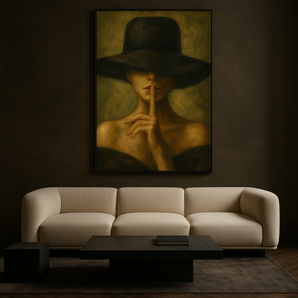 Silent Vow — Gilded Noir Portrait