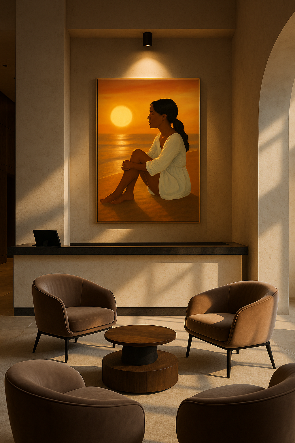 Golden Hour Reverie — Coastal Stillness in Light