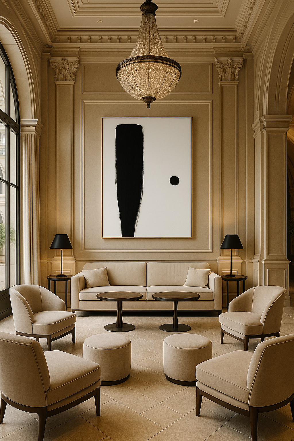 Silent Monolith — Luxury Minimalist Black & White Abstract