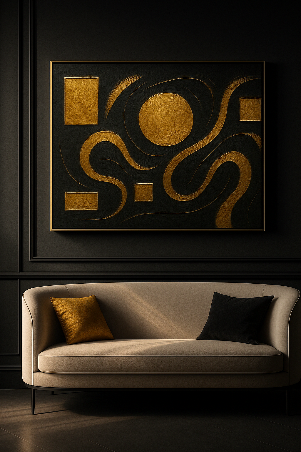 “Gilded Harmony” — Limited Edition Abstract Gold Fine Art