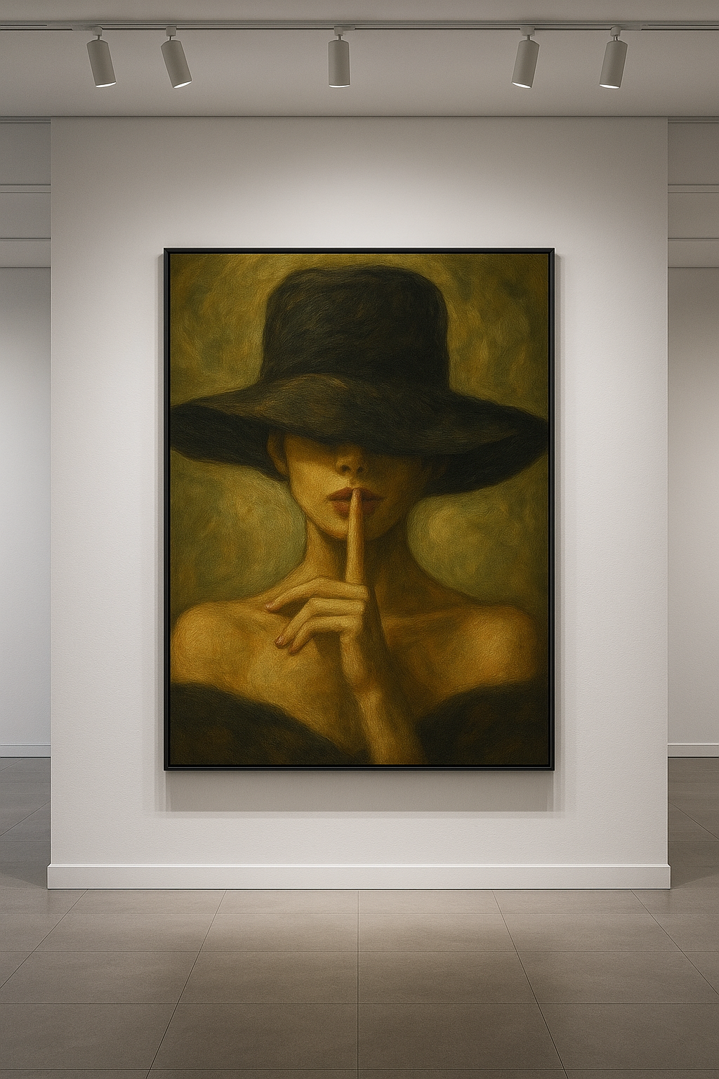 Silent Vow — Gilded Noir Portrait