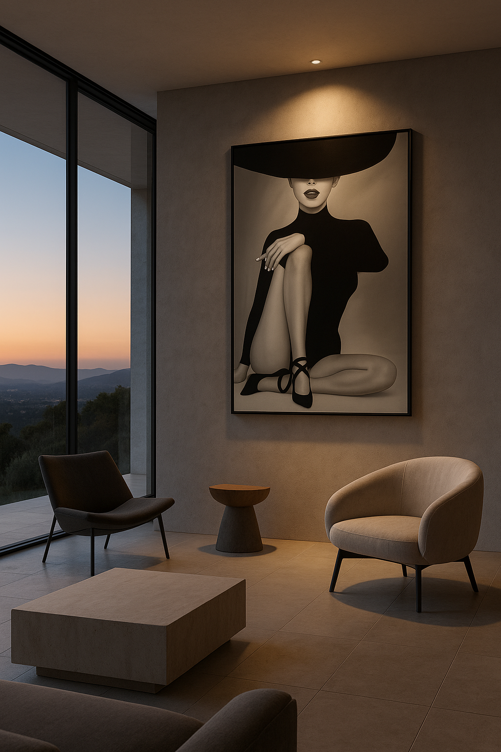 Nocturne Muse — Sculptural Noir Figure Study