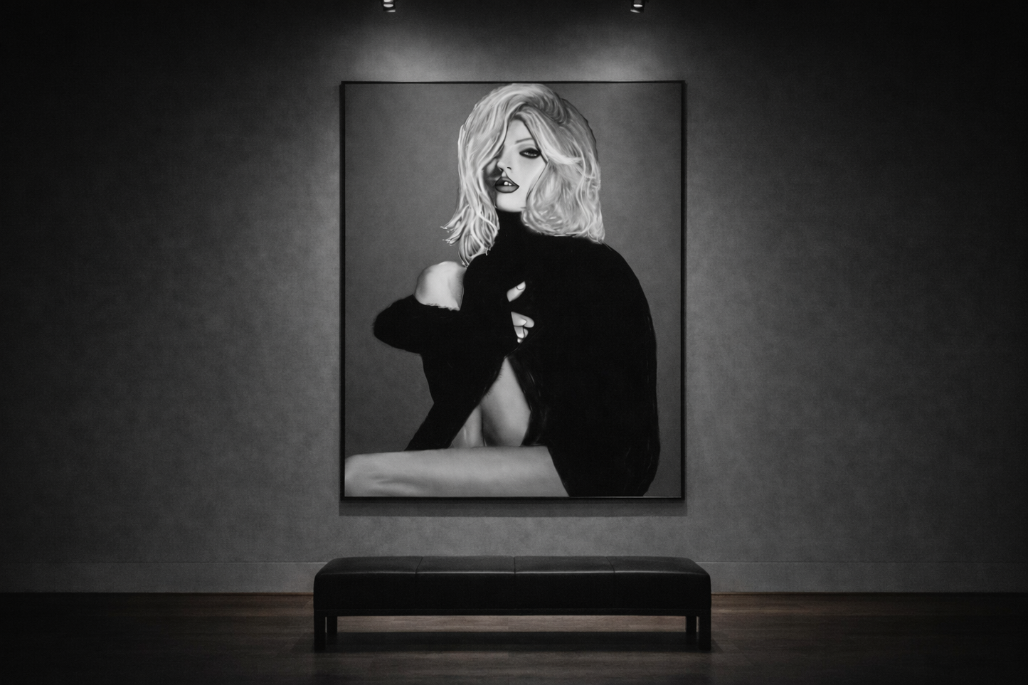 Blue Hour Muse — Limited Edition Monochrome Portrait