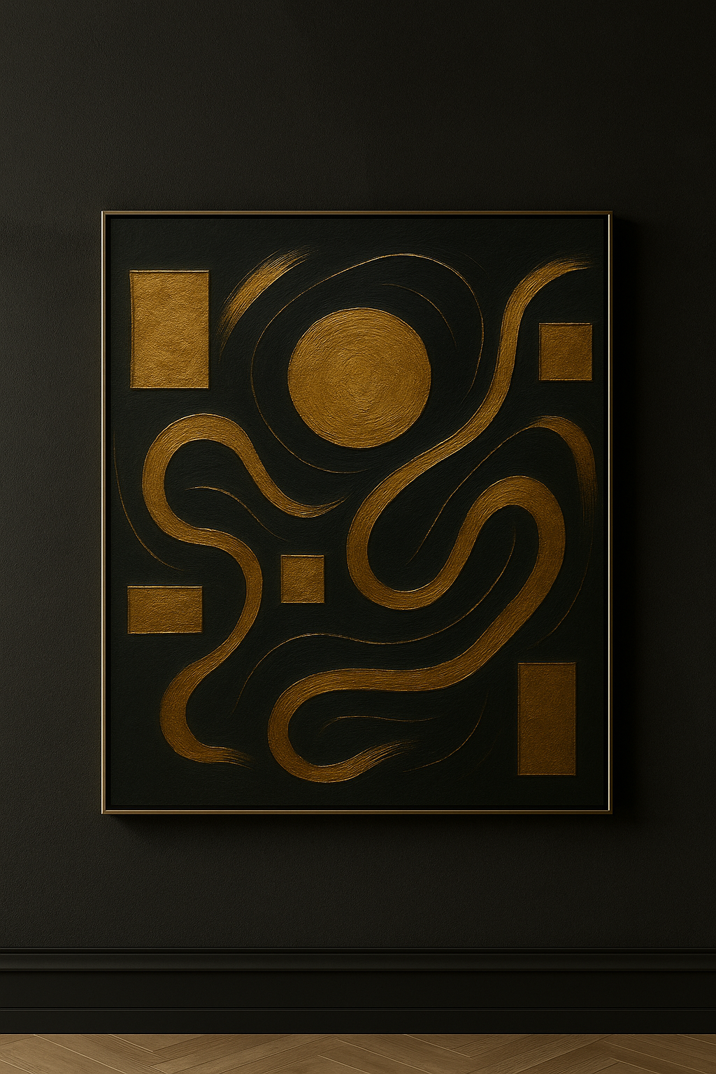 “Gilded Harmony” — Limited Edition Abstract Gold Fine Art