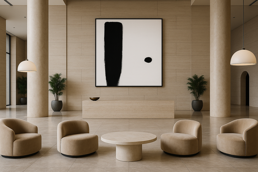 Silent Monolith — Luxury Minimalist Black & White Abstract