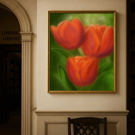 Scarlet Whisper — Limited Edition Impressionist Floral Fine Art