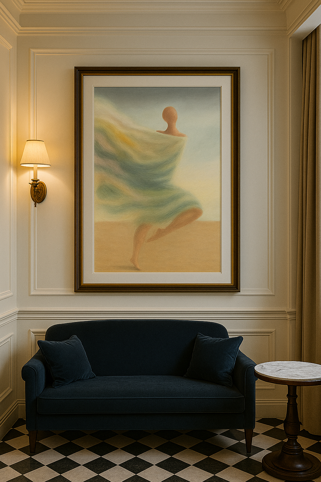 Whispers in Motion – Ethereal Dancer in Pastel Haze