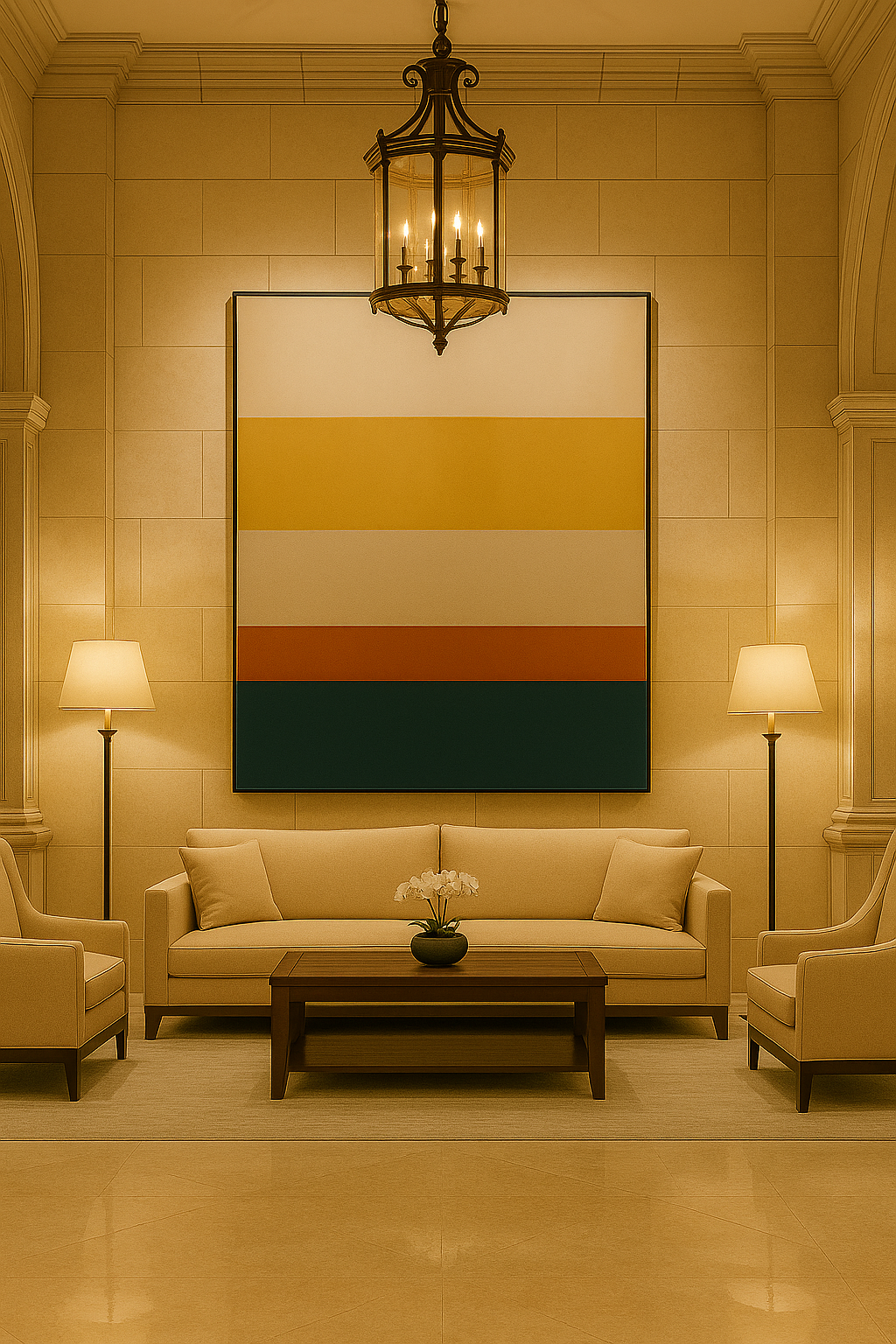 Golden Foundations — Limited Edition Modern Luxe Abstract