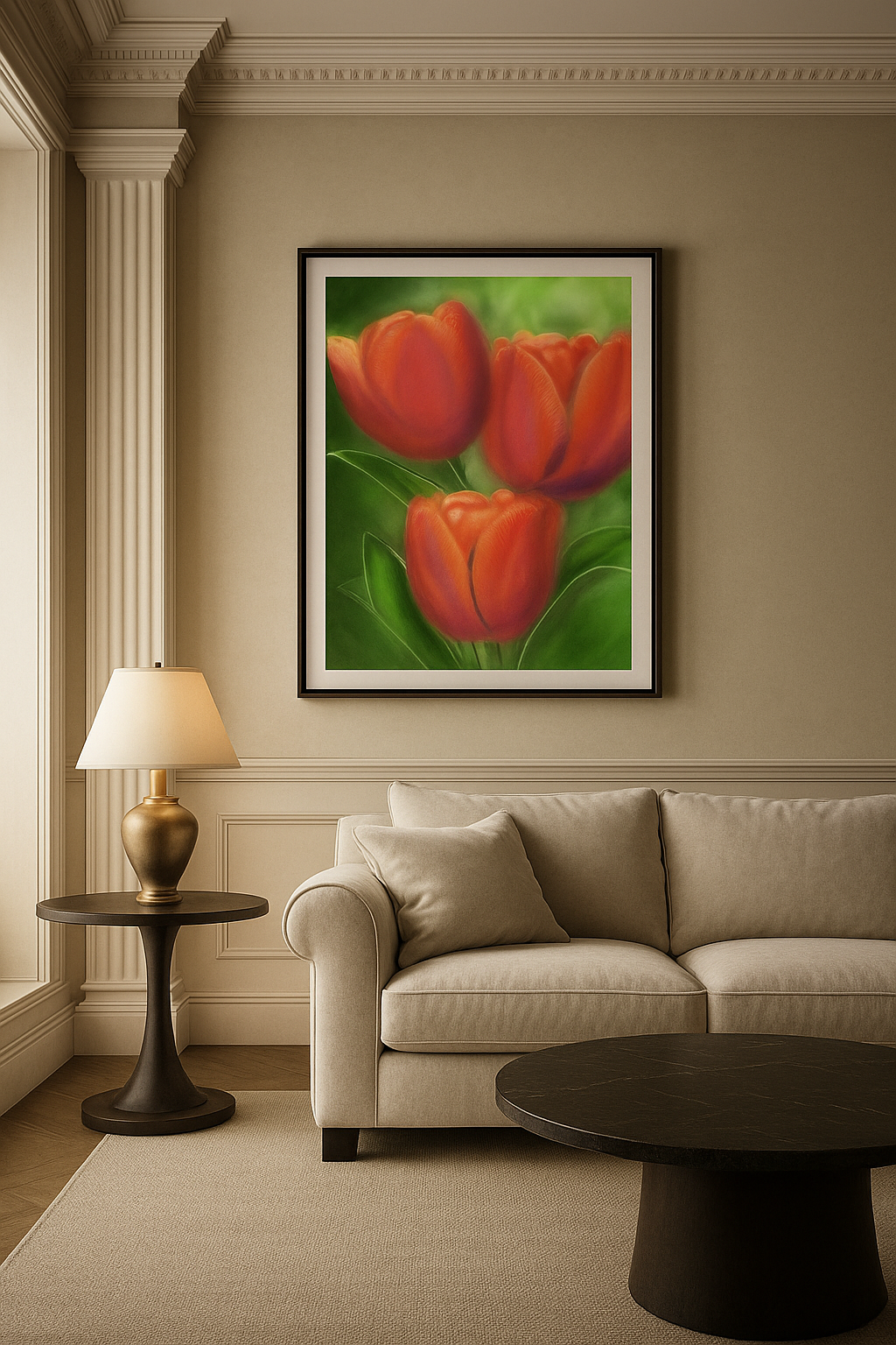 Scarlet Whisper — Limited Edition Impressionist Floral Fine Art