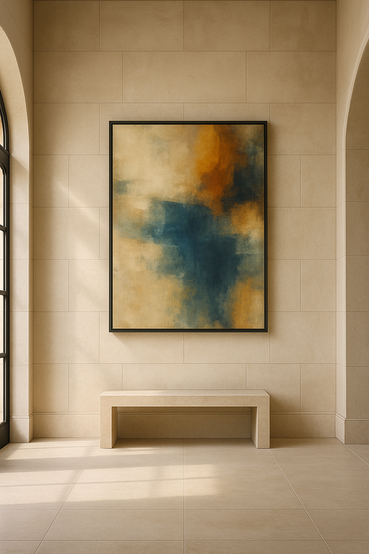 Golden Drift — Coastal Abstract in Quiet Motion