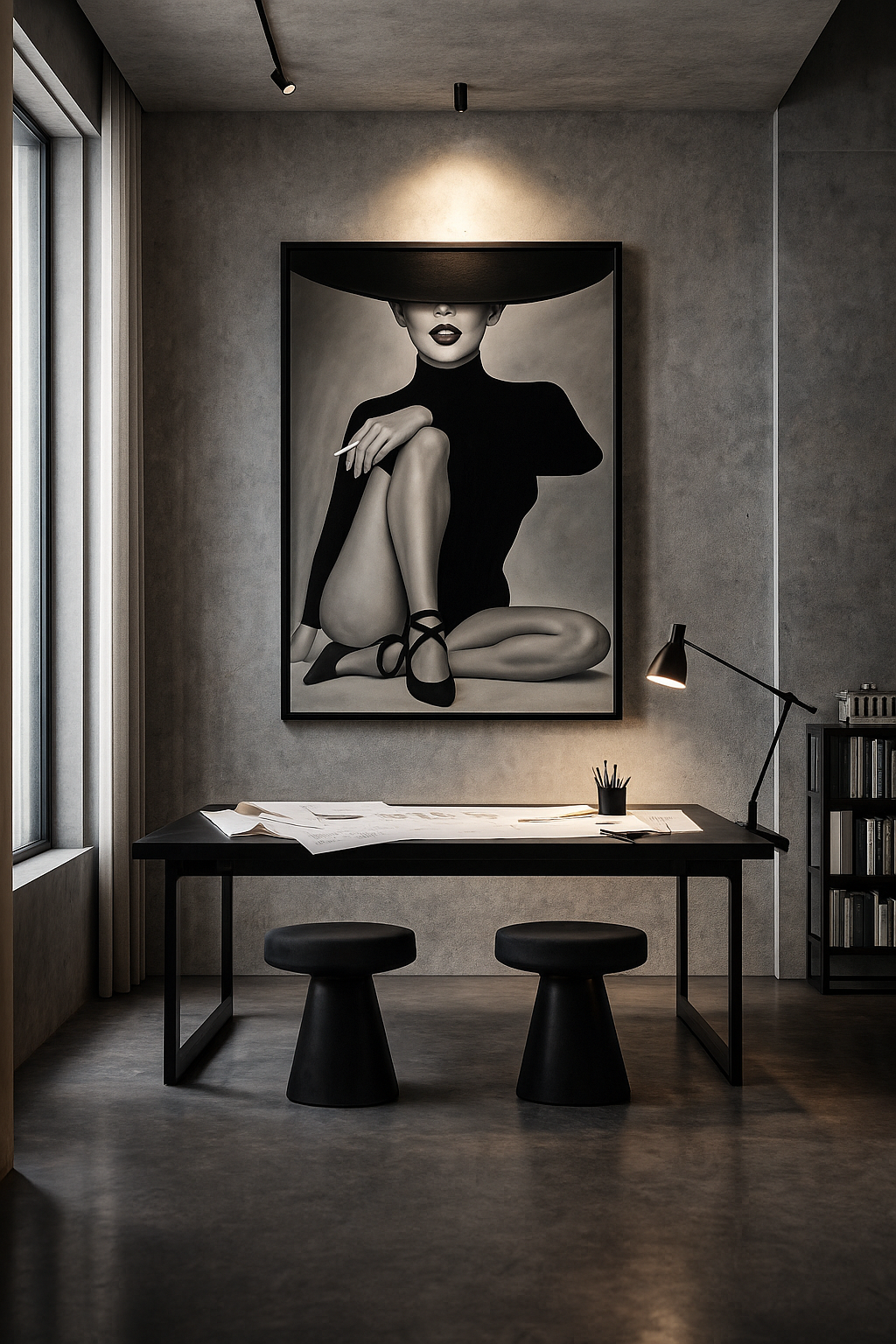 Nocturne Muse — Sculptural Noir Figure Study