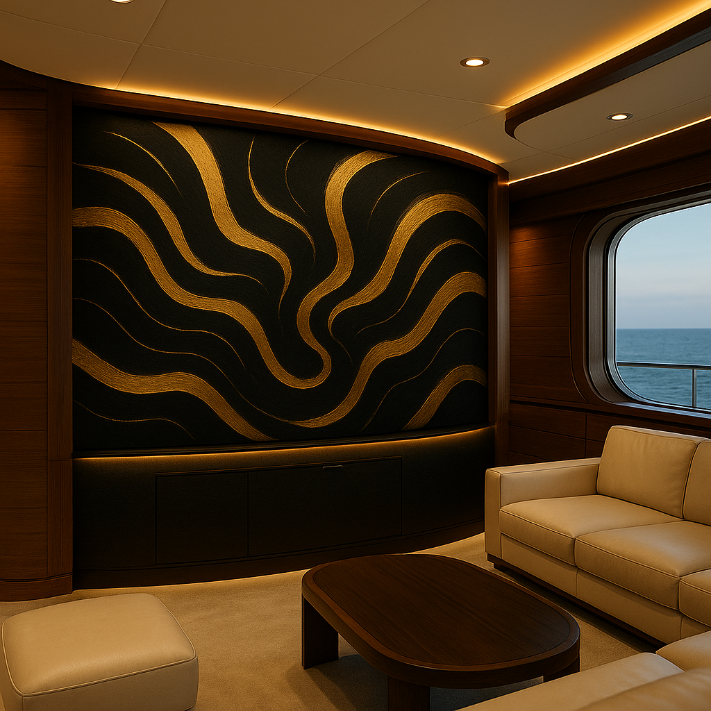 Golden Equilibrium — Black & Gold Luxury Abstract Art | Kasian Art Studio