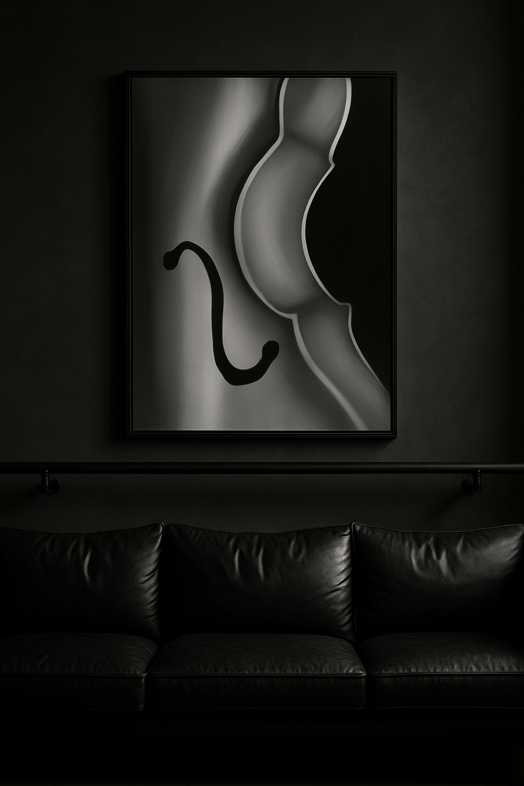 Silent Current — Limited Edition Abstract Noir Fine Art