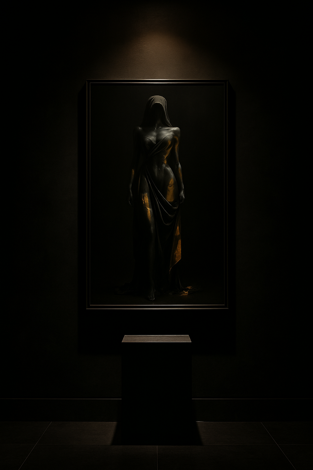 “Gilded Veil” — Limited Edition Black & Gold Fine Art