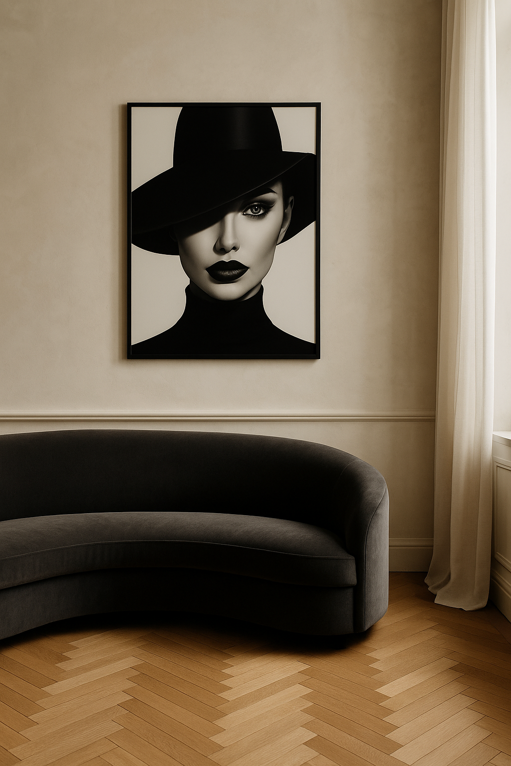 Obsidian Gaze — Limited Edition Noir Portrait Fine Art