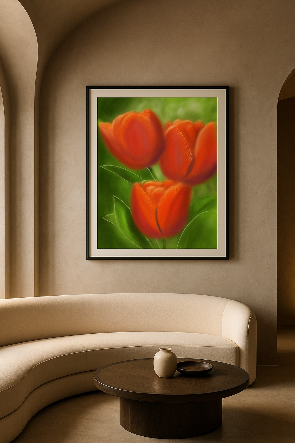 Scarlet Whisper — Limited Edition Impressionist Floral Fine Art