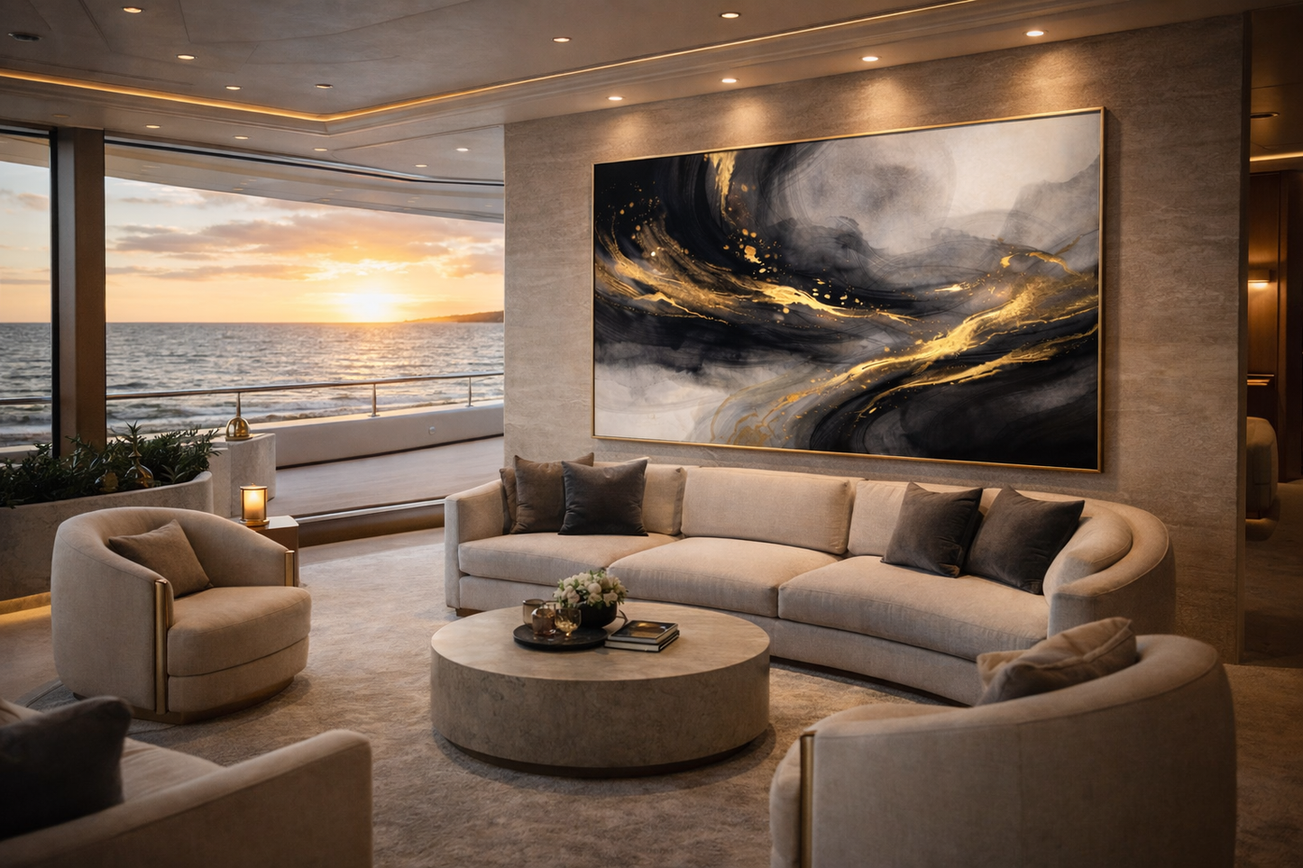 Nocturne in Gold — Limited Edition Abstract Canvas