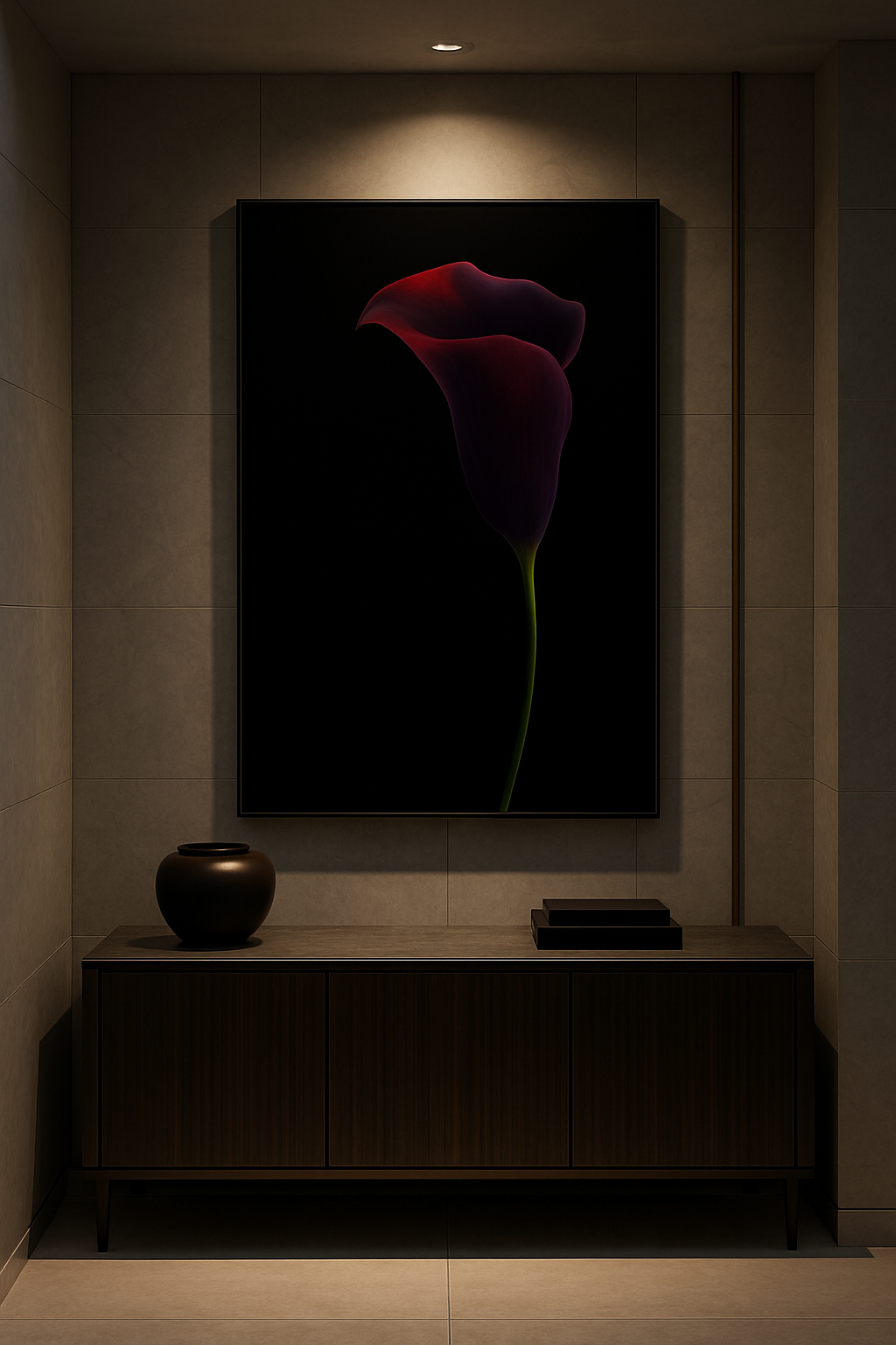 Crimson Eclipse — Limited Edition Noir Botanical Elegance