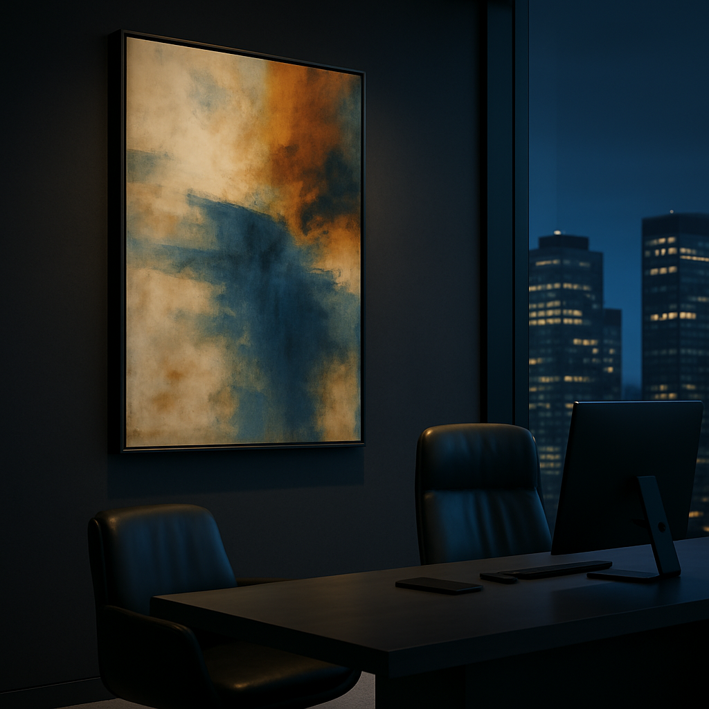 Golden Drift — Coastal Abstract in Quiet Motion