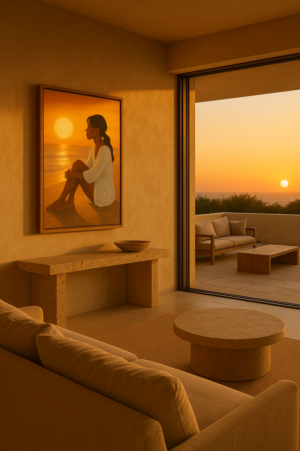 Golden Hour Reverie — Coastal Stillness in Light