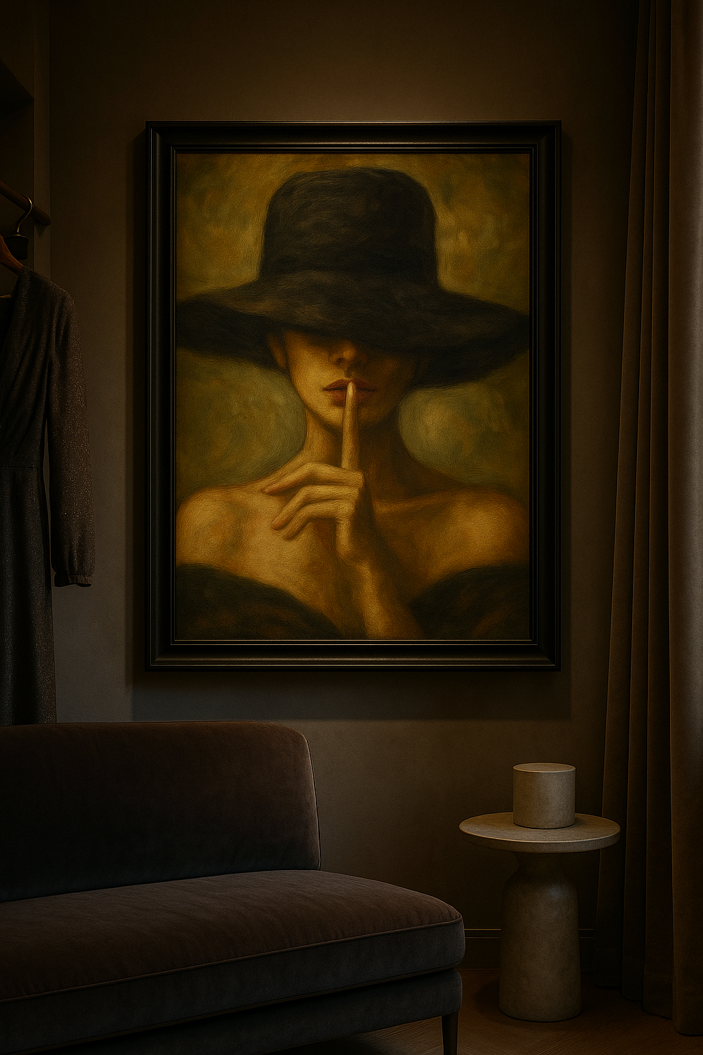 Silent Vow — Gilded Noir Portrait