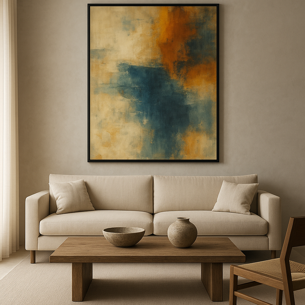 Golden Drift — Coastal Abstract in Quiet Motion