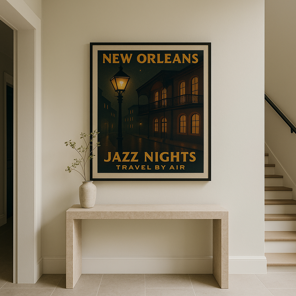 Jazz Nights — New Orleans Vintage Fine Art Poster